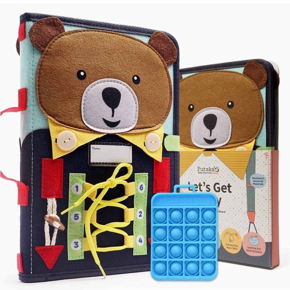New in package Putska Children's "Let's Get Busy" Portable Busy Board